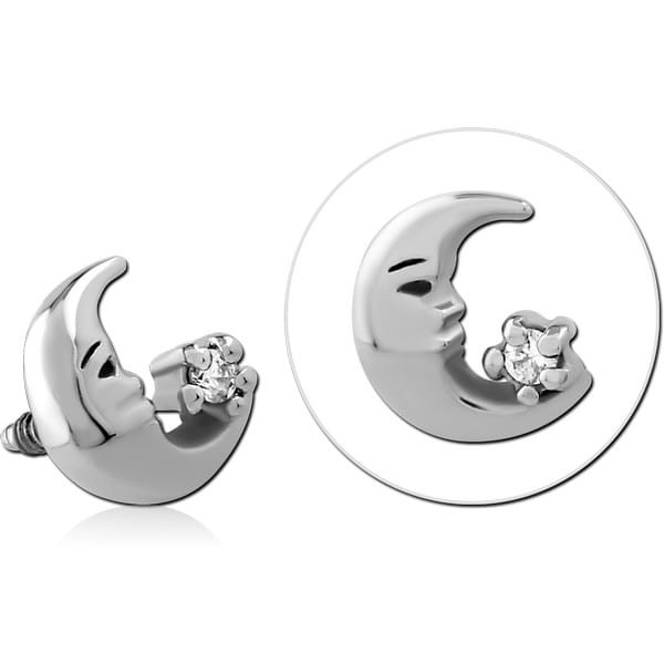 SURGICAL STEEL JEWELLED MICRO ATTACHMENT FOR 1.2MM INTERNALLY THREADED PINS