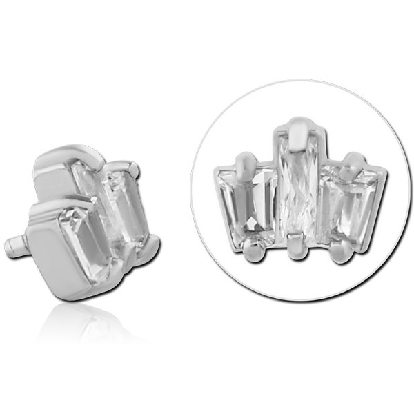 SURGICAL STEEL JEWELLED MICRO ATTACHMENT FOR 1.2MM INTERNALLY THREADED PINS