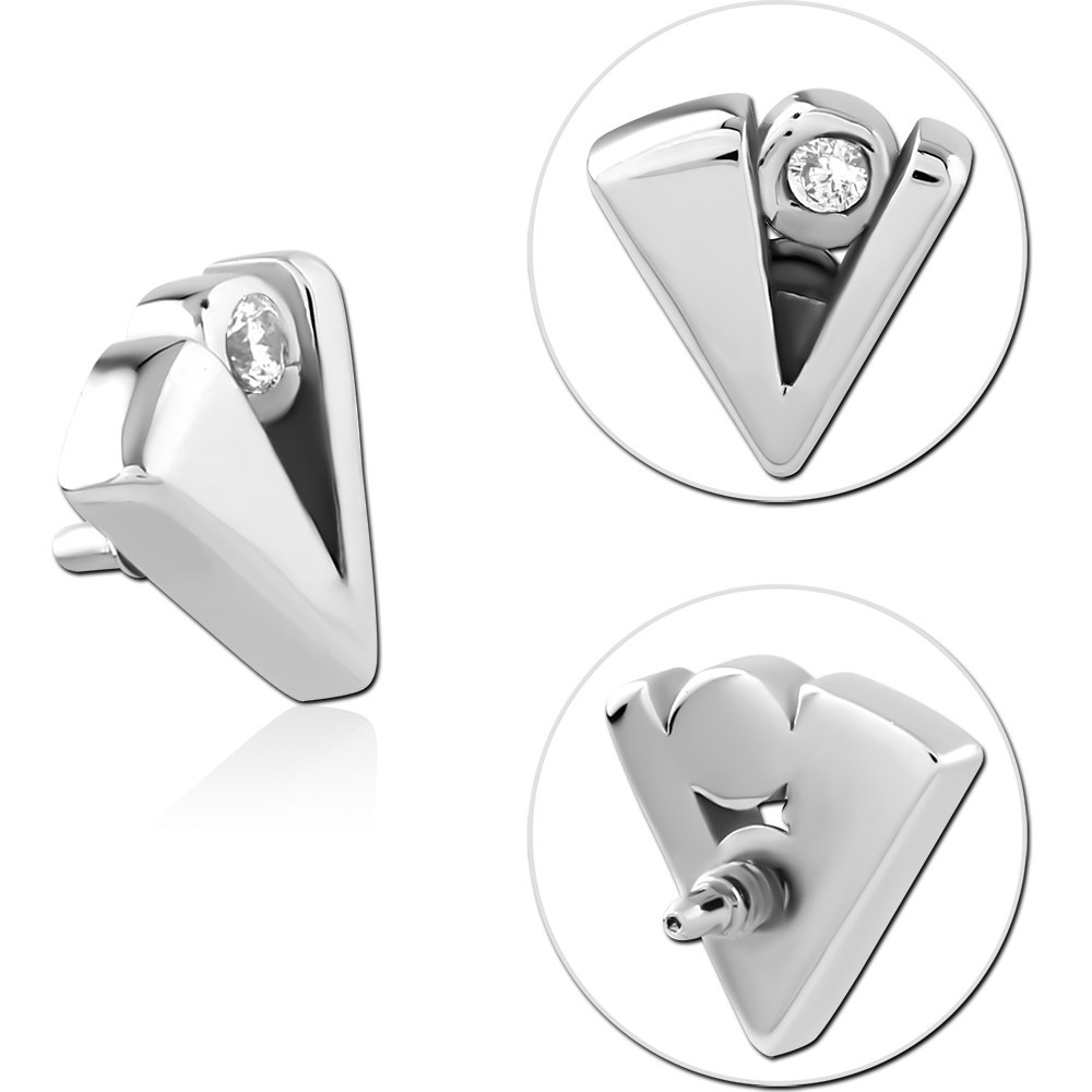 SURGICAL STEEL JEWELED MICRO ATTACHMENT FOR 1.2MM INTERNALLY THREADED PINS