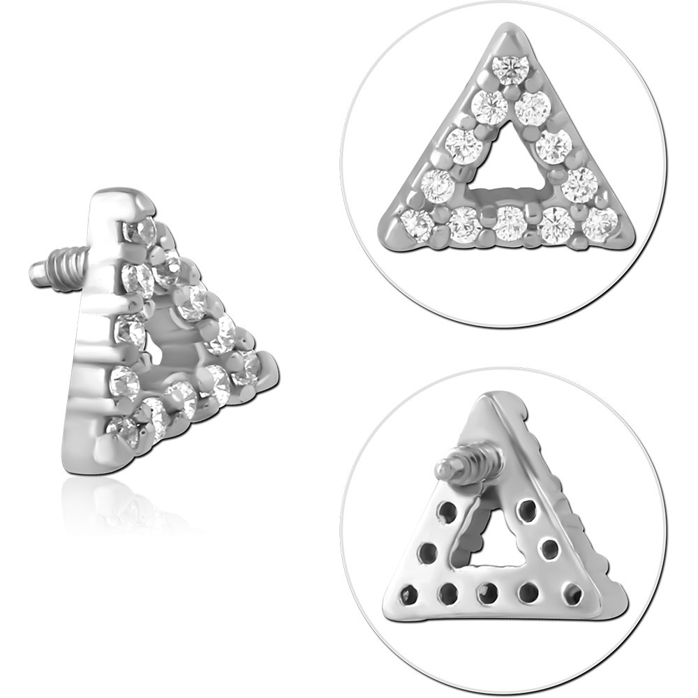 SURGICAL STEEL JEWELED MICRO ATTACHMENT FOR 1.2MM INTERNALLY THREADED PINS