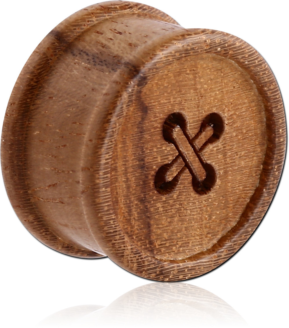 ORGANIC WOODEN PLUG TEAK RIDGED