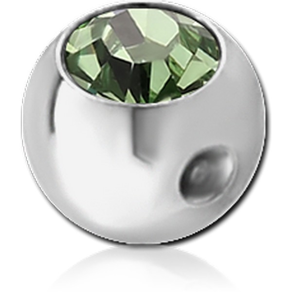 SURGICAL STEEL SWAROVSKI CRYSTAL JEWELLED BALL FOR BALL CLOSURE RING
