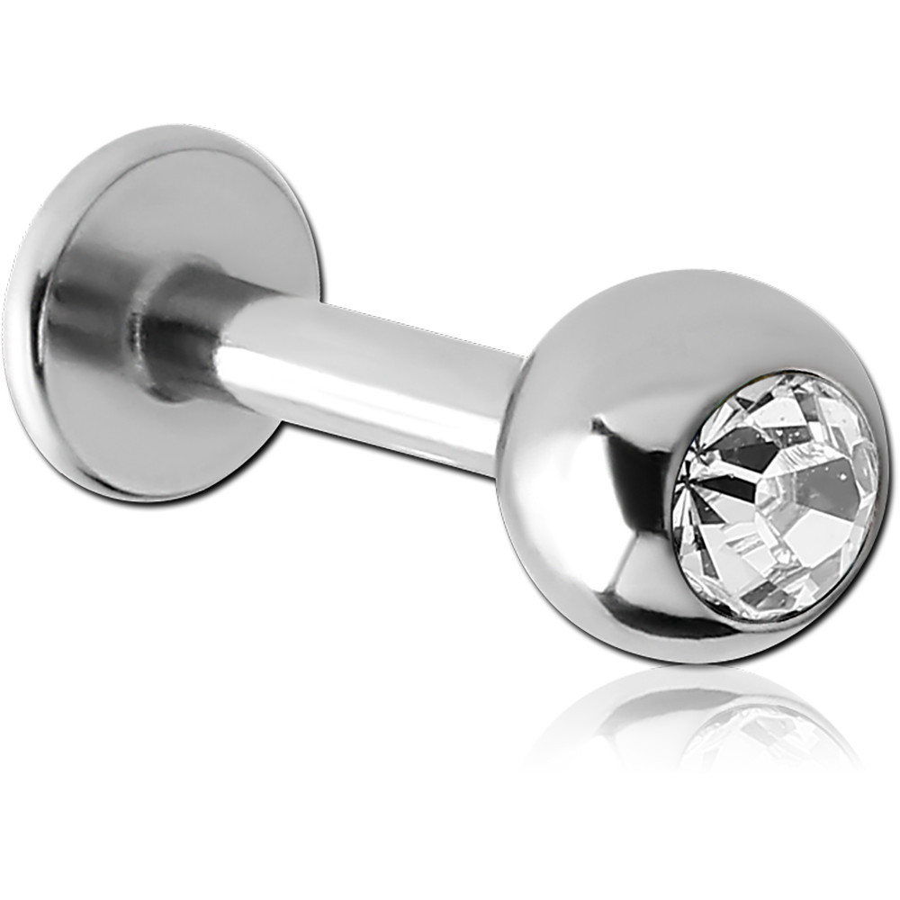 SURGICAL STEEL JEWELLED LABRET