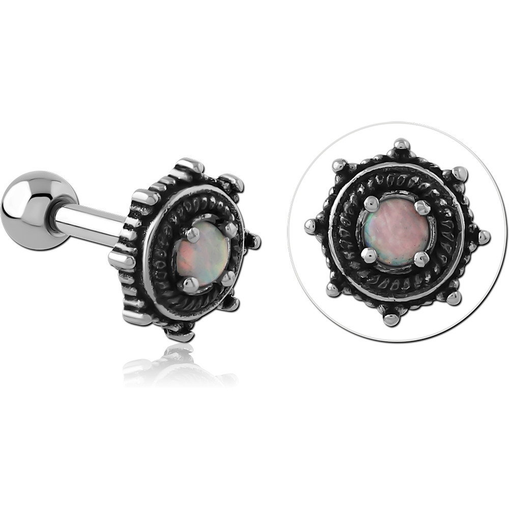 SURGICAL STEEL JEWELLED TRAGUS MICRO BARBELL