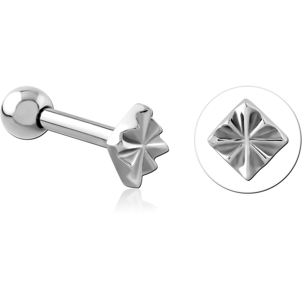 SURGICAL STEEL JEWELLED TRAGUS MICRO BARBELL