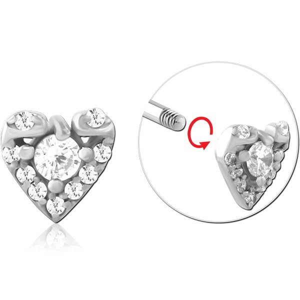 SURGICAL STEEL MICRO THREADED JEWELLED ATTACHMENT