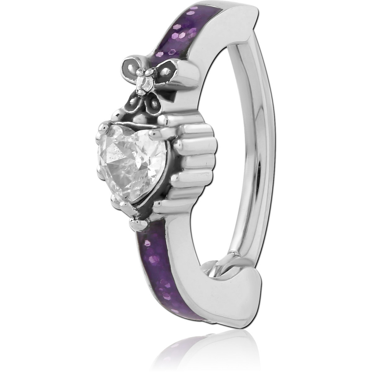SURGICAL STEEL JEWELLED BELLY CLICKER