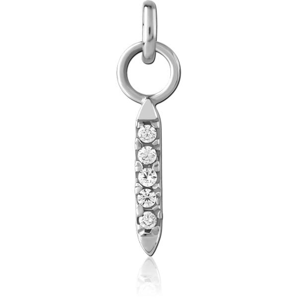 SURGICAL STEEL JEWELLED CHARM