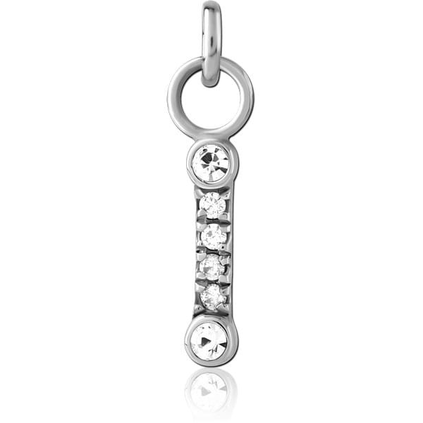 SURGICAL STEEL JEWELLED CHARM