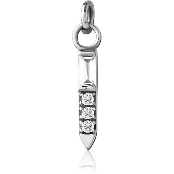 SURGICAL STEEL JEWELLED CHARM