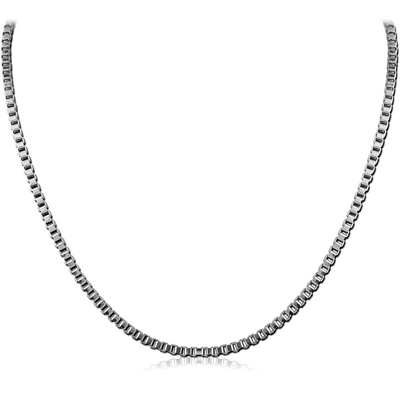 STAINLESS STEEL BOX NECK CHAIN 50CMS