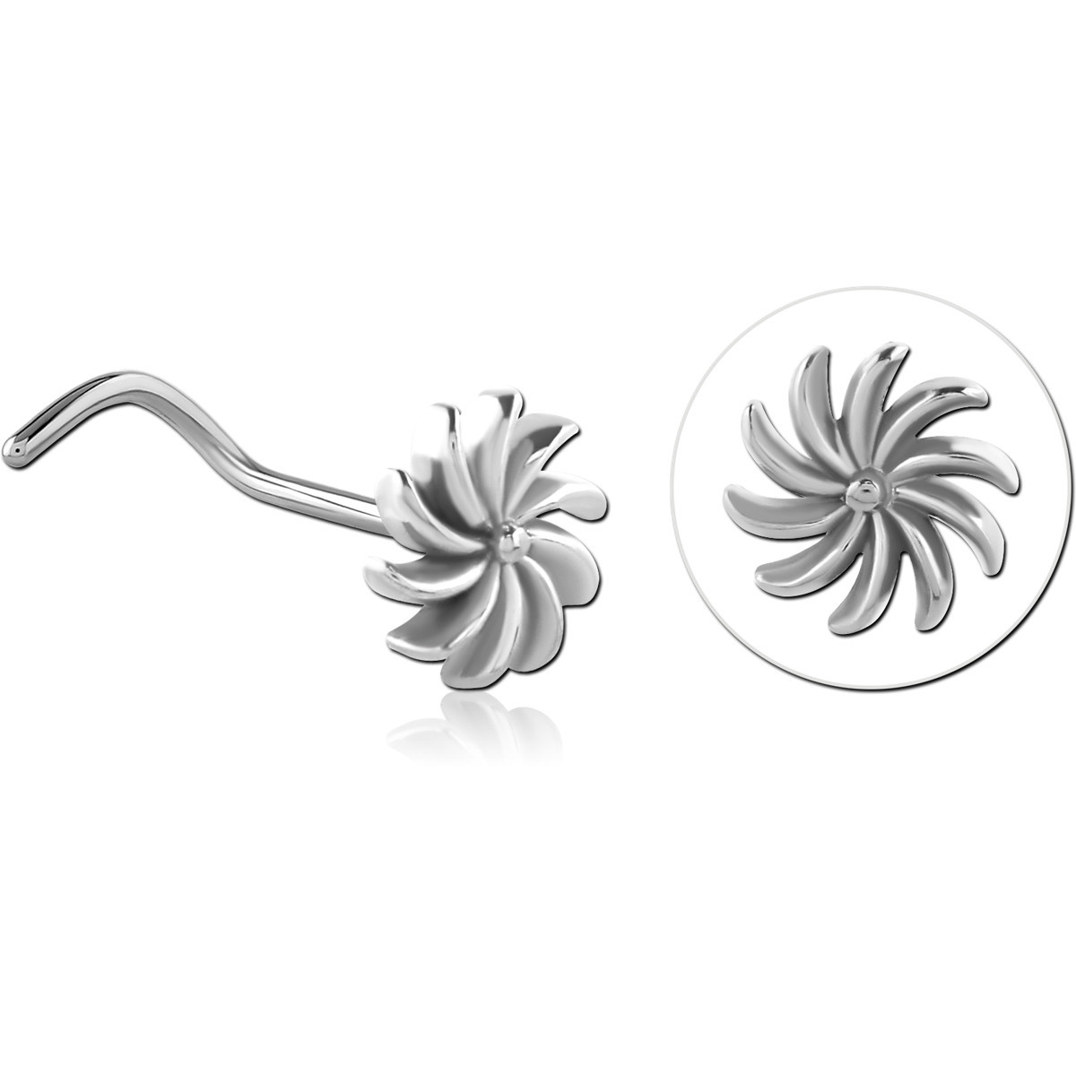 SURGICAL STEEL CURVED NOSE STUD