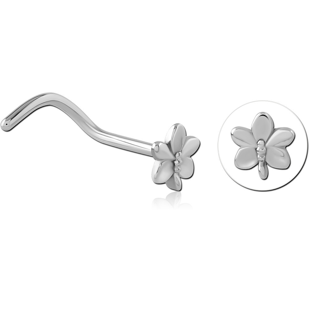 SURGICAL STEEL CURVED NOSE STUD