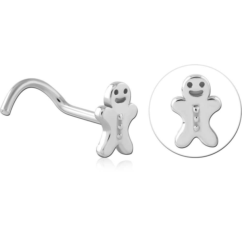 SURGICAL STEEL CURVED NOSE STUD