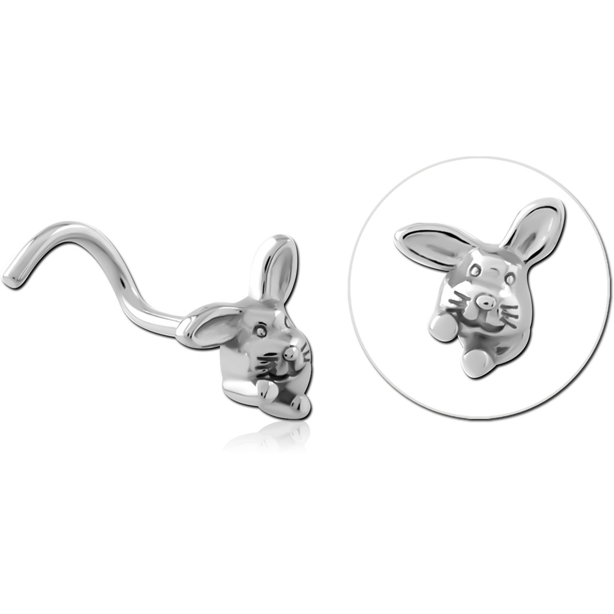 SURGICAL STEEL CURVED NOSE STUD