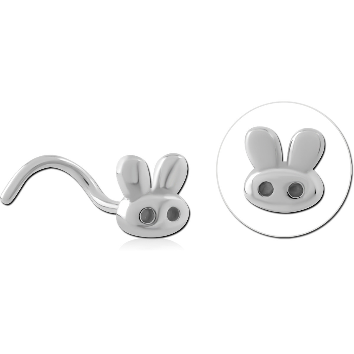 SURGICAL STEEL CURVED NOSE STUD