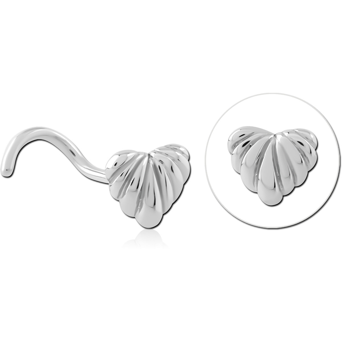 SURGICAL STEEL CURVED NOSE STUD