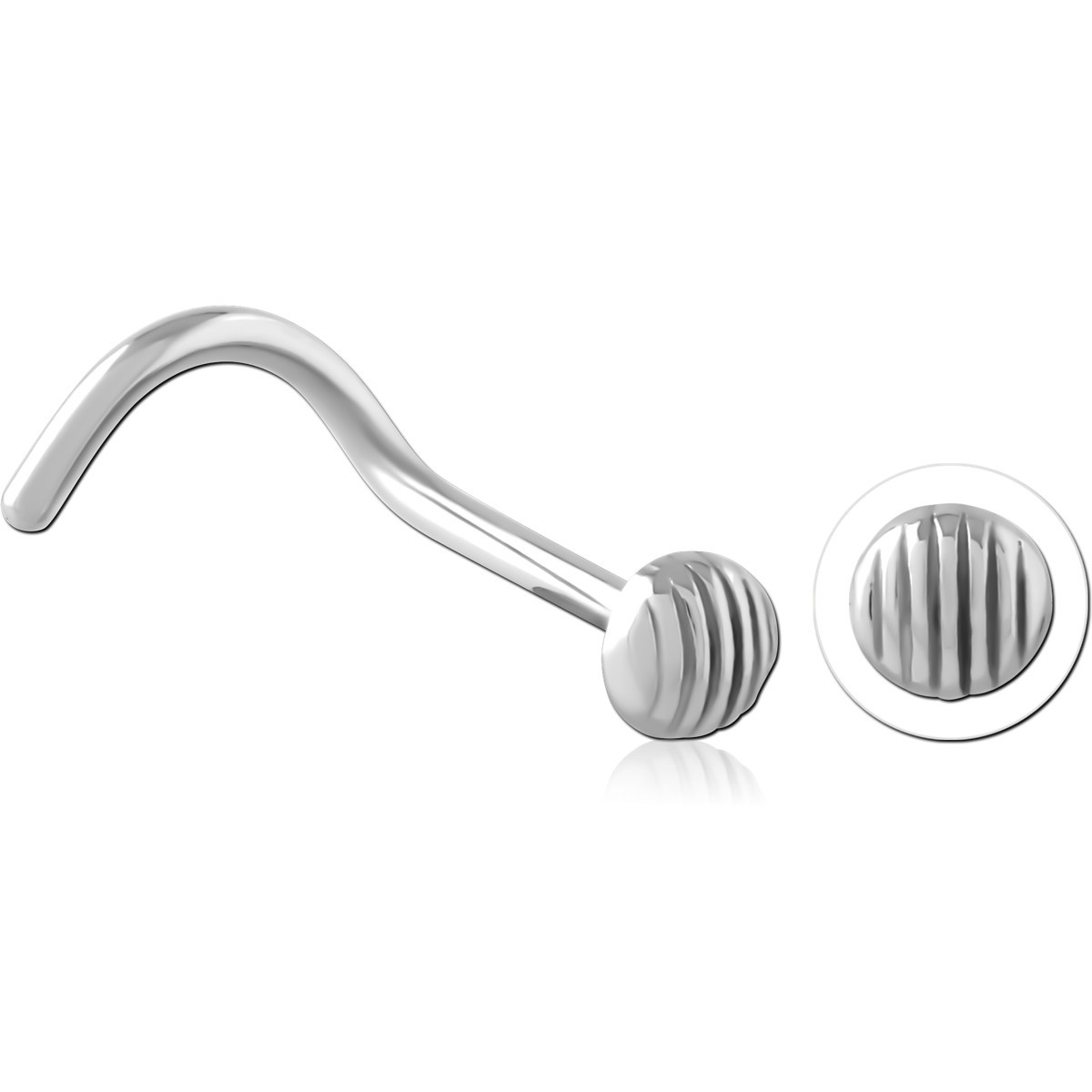 SURGICAL STEEL CURVED NOSE STUD
