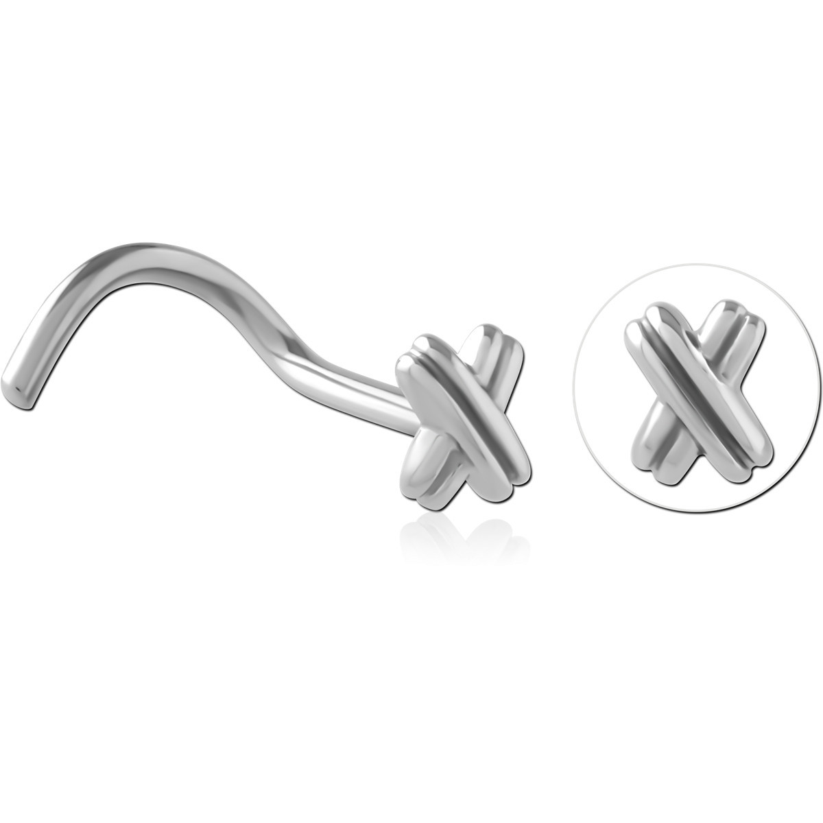 SURGICAL STEEL CURVED NOSE STUD