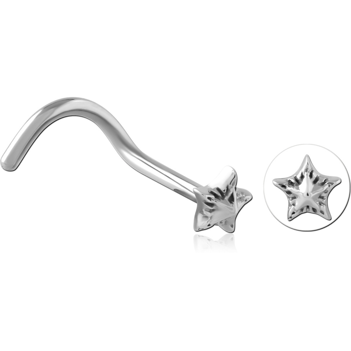 SURGICAL STEEL CURVED NOSE STUD