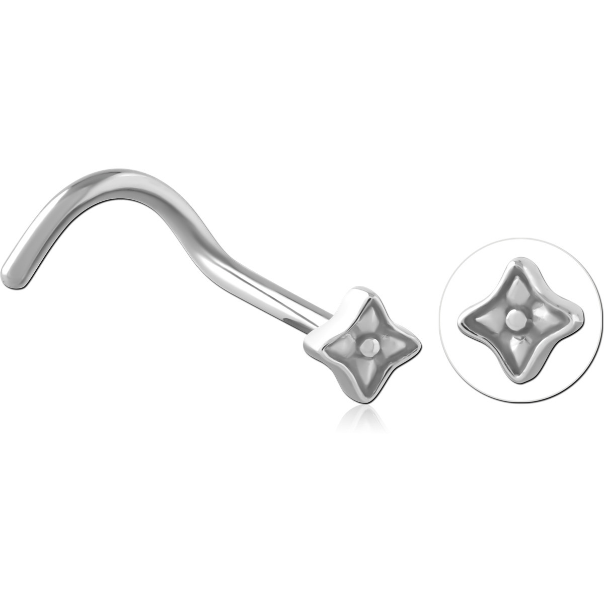 SURGICAL STEEL CURVED NOSE STUD
