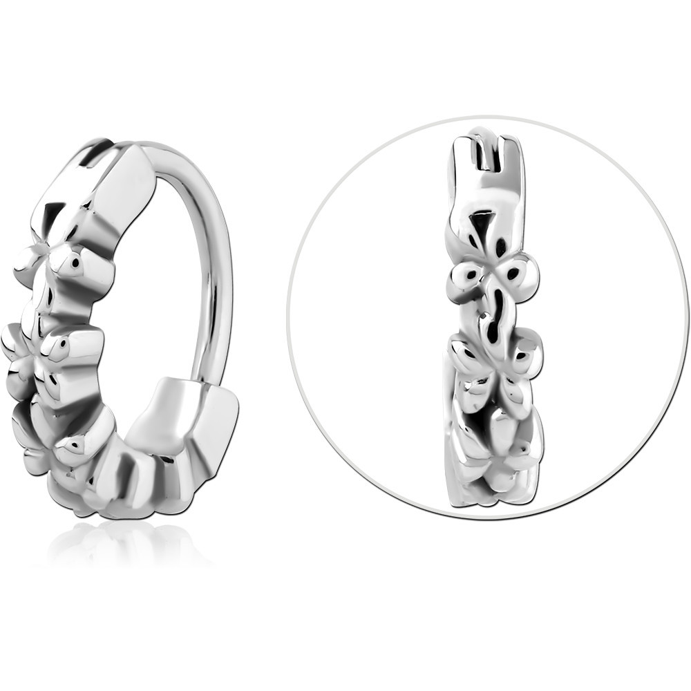 SURGICAL STEEL NOSE CLCKER RING