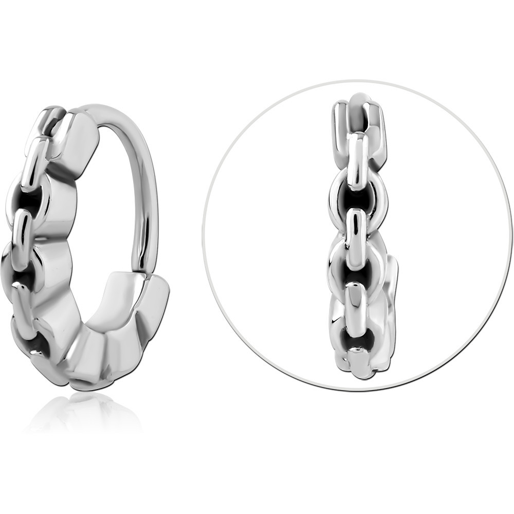 SURGICAL STEEL NOSE CLCKER RING