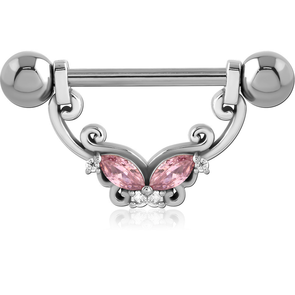 SURGICAL STEEL JEWELED NIPPLE SHIELD