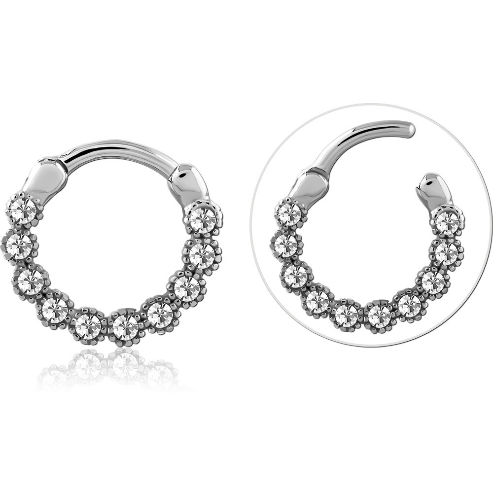 SURGICAL STEEL JEWELLED HINGED SEPTUM CLICKER