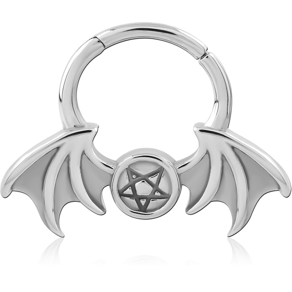 SURGICAL STEEL HINGED SEPTUM CLICKER