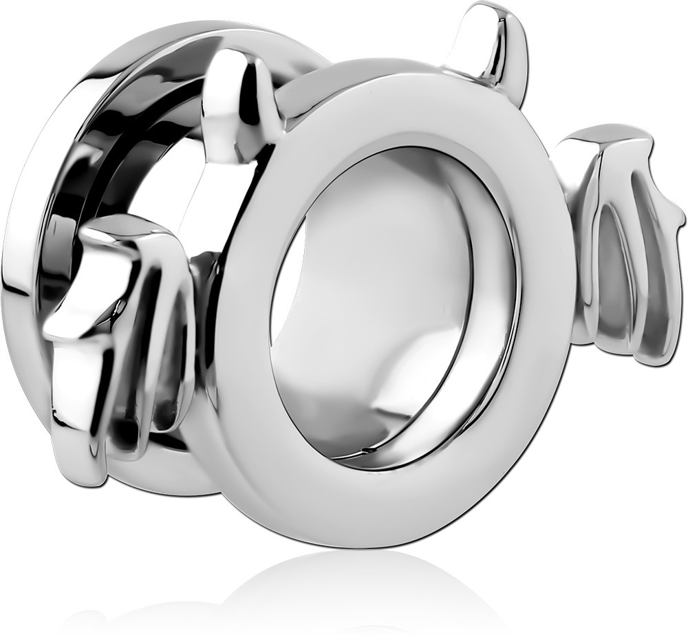 STAINLESS STEEL THREADED TUNNEL WITH SURGICAL STEEL TOP