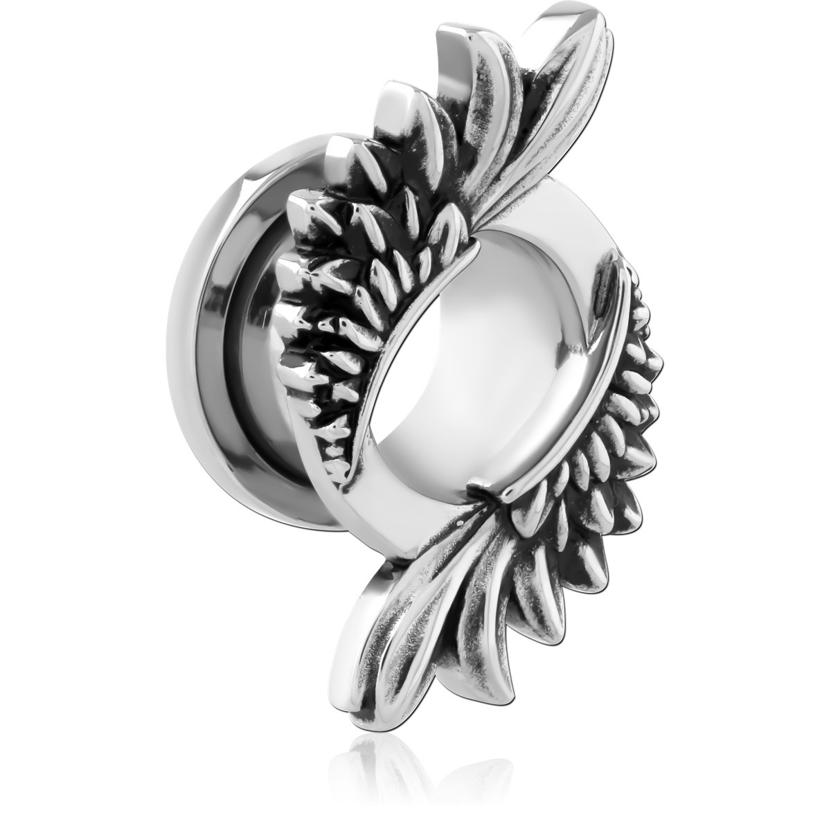 STAINLESS STEEL THREADED TUNNEL WITH SURGICAL STEEL TOP