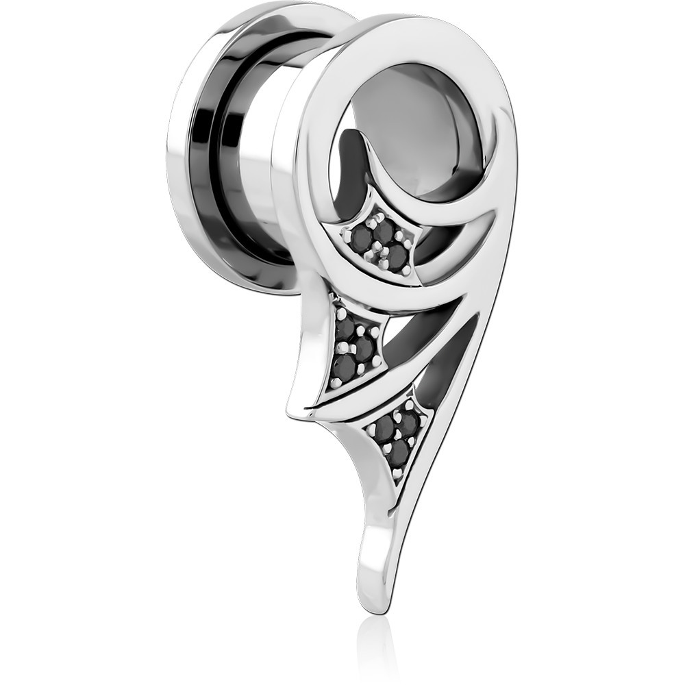 STAINLESS STEEL THREADED TUNNEL WITH SURGICAL STEEL TOP