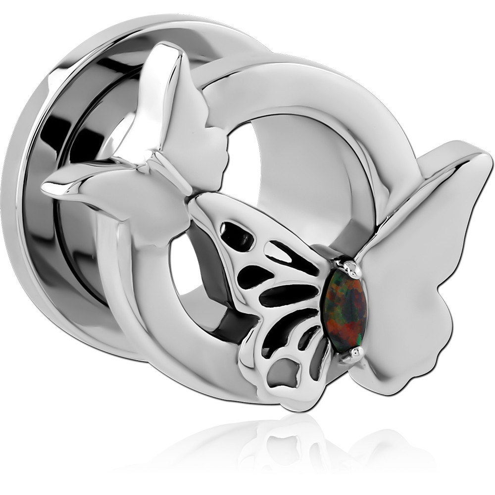 STAINLESS STEEL THREADED TUNNEL WITH SURGICAL STEEL TOP