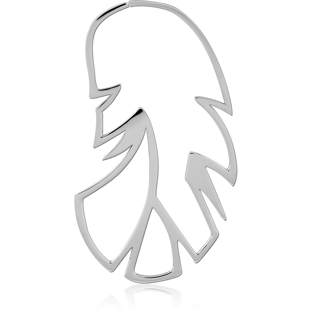 SURGICAL STEEL HOOP EARRING FOR TUNNEL