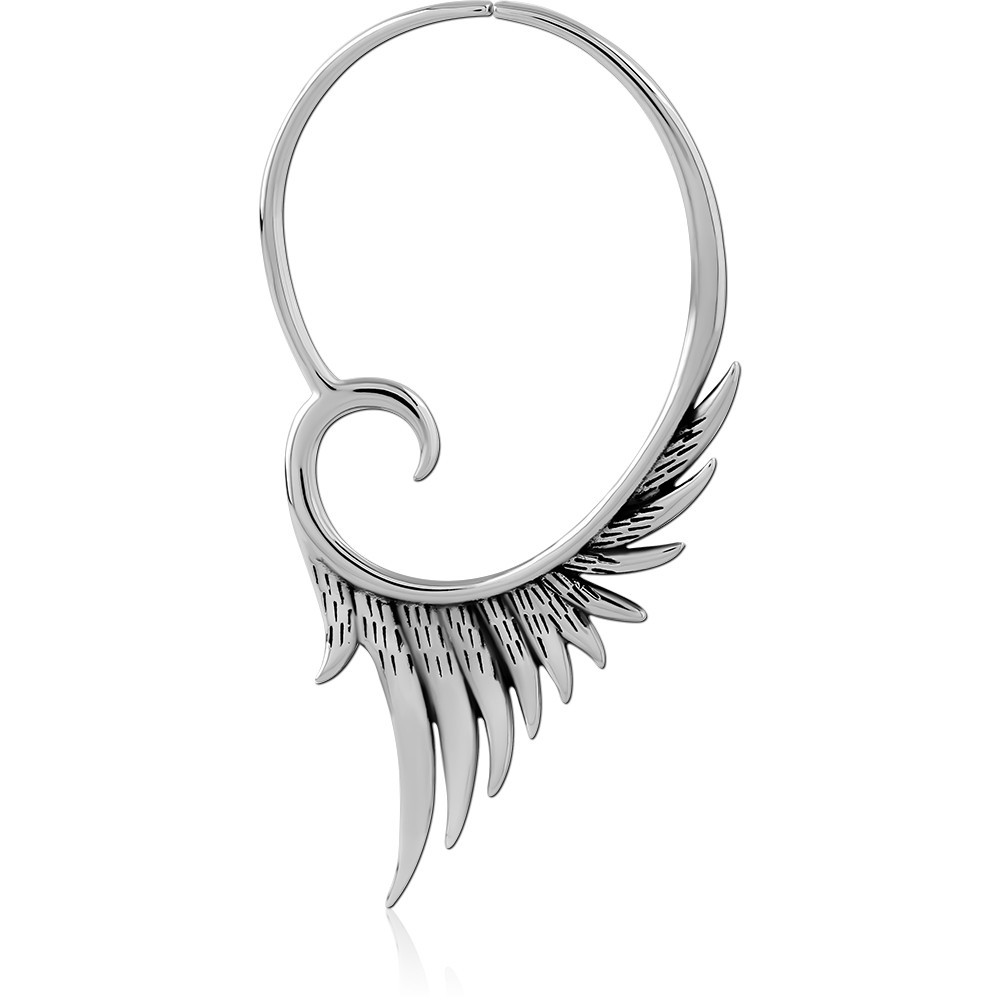 SURGICAL STEEL HOOP EARRING FOR TUNNEL
