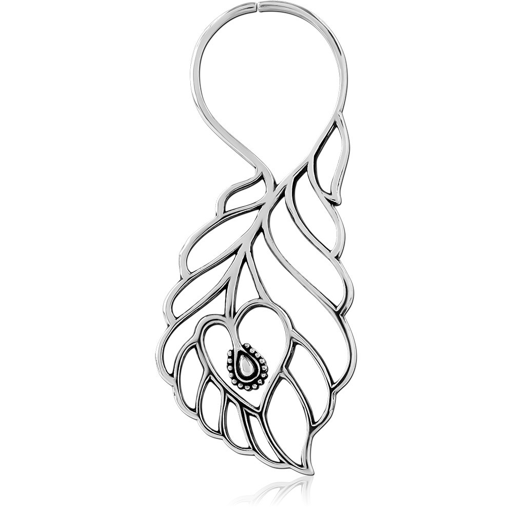 SURGICAL STEEL HOOP EARRING FOR TUNNEL