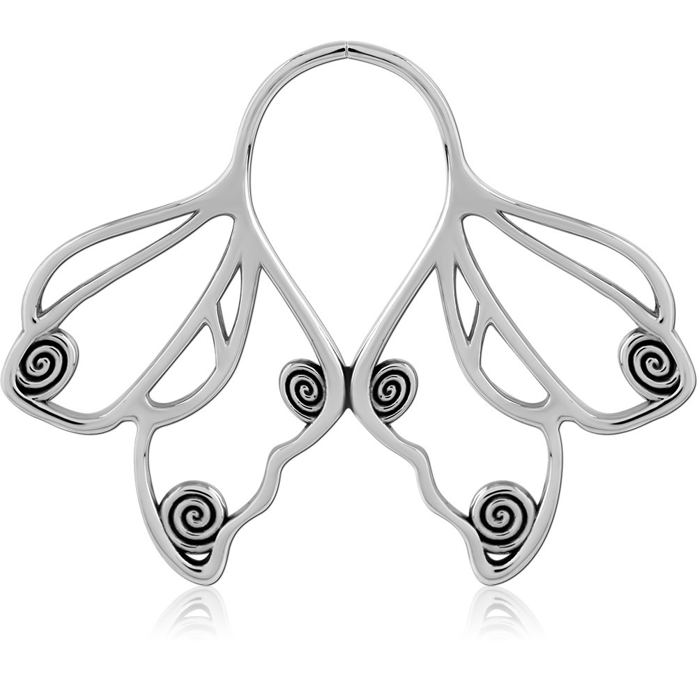 SURGICAL STEEL HOOP EARRING FOR TUNNEL