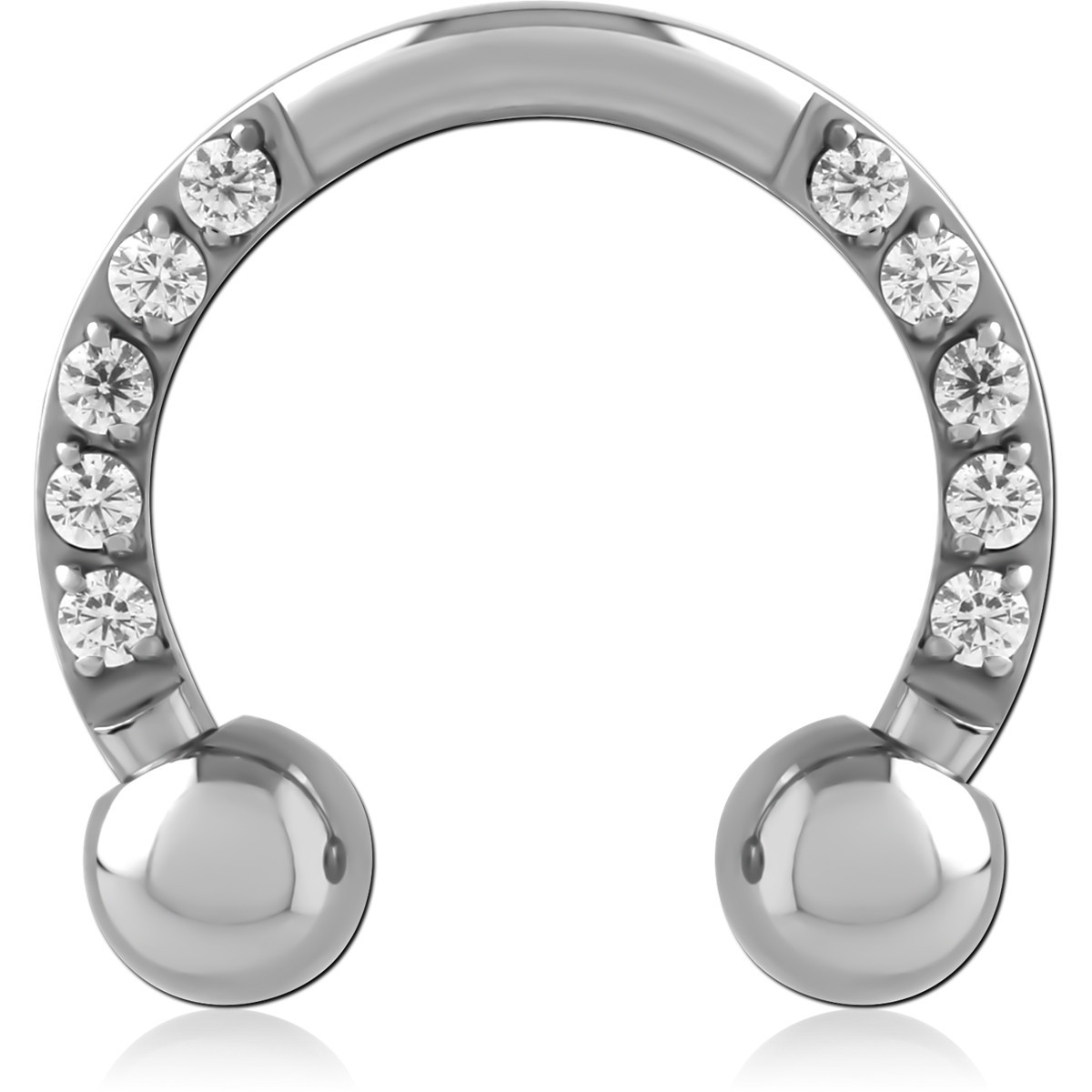 TITANIUM JEWELLED CIRCULAR BARBELL