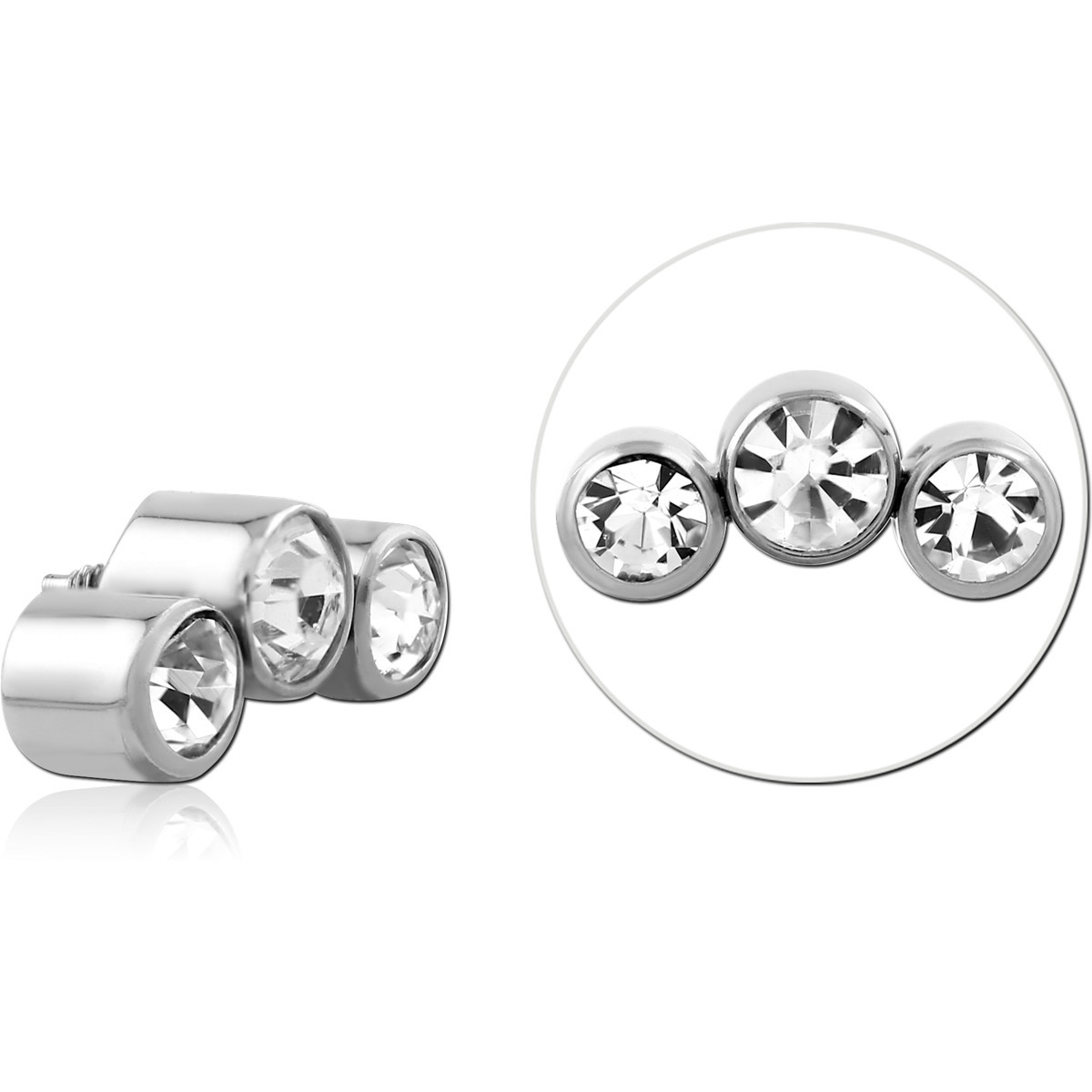 TITANIUM MICRO JEWELED ATTACHMENT FOR 1.2MM INTERNALLY THREADED PINS