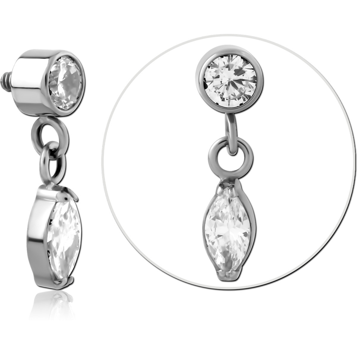 TITANIUM JEWELED MICRO ATTACHMENT FOR 1.2MM INTERNALLY THREADED PINS