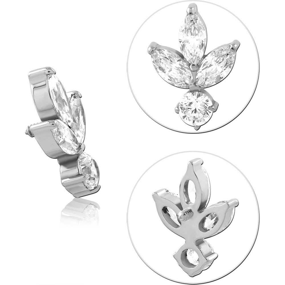 TITANIUM JEWELLED MICRO ATTACHMENT FOR 1.2MM INTERNALLY THREADED PINS