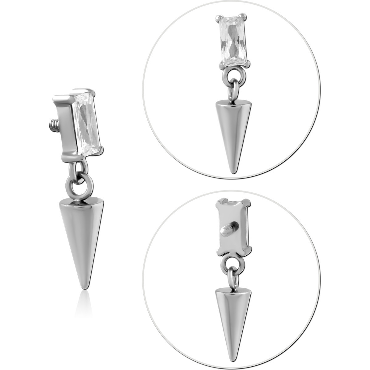 TITANIUM MICRO JEWELED ATTACHMENT FOR 1.2MM INTERNALLY THREADED PINS