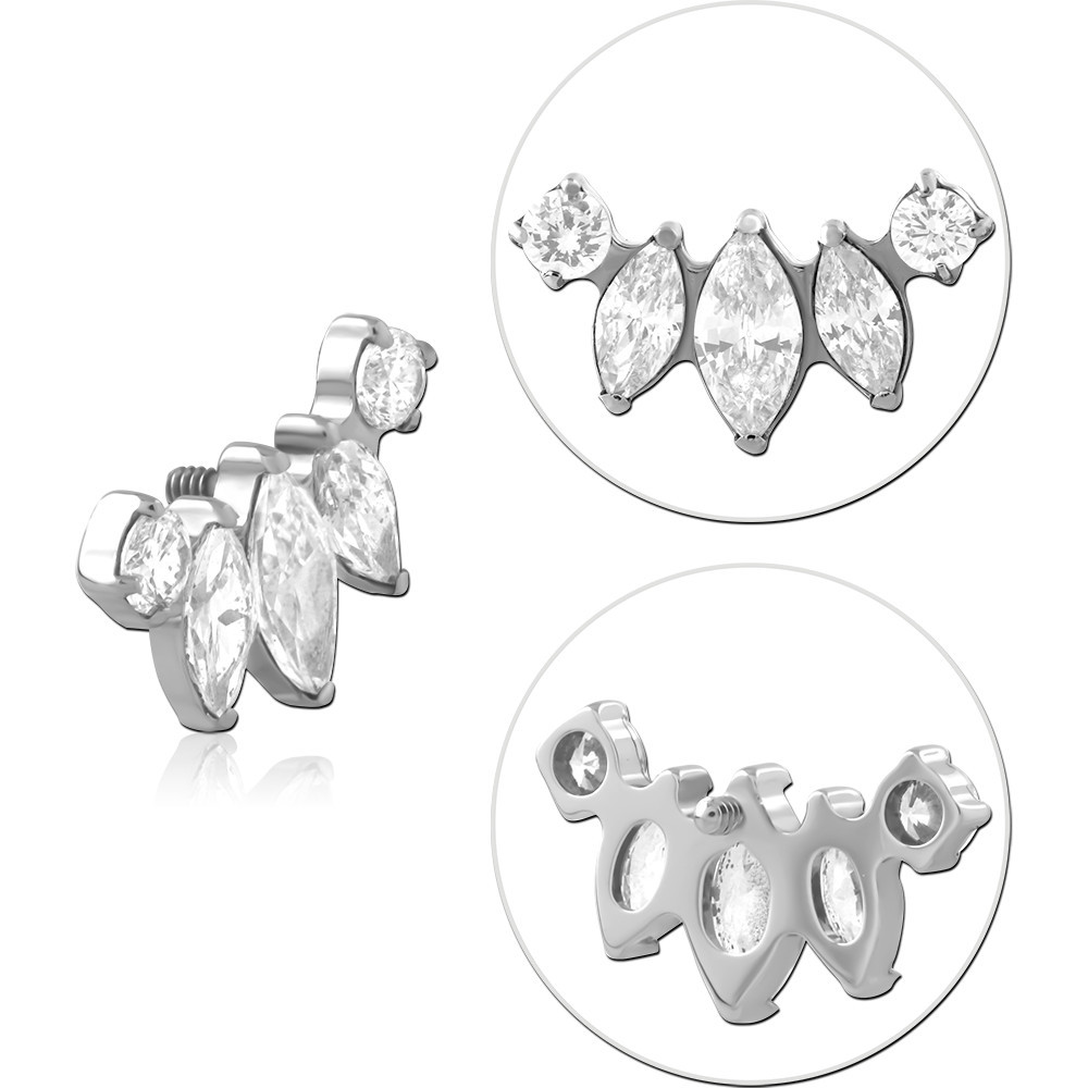 TITANIUM JEWELLED MICRO ATTACHMENT FOR 1.2MM INTERNALLY THREADED PINS-KITE