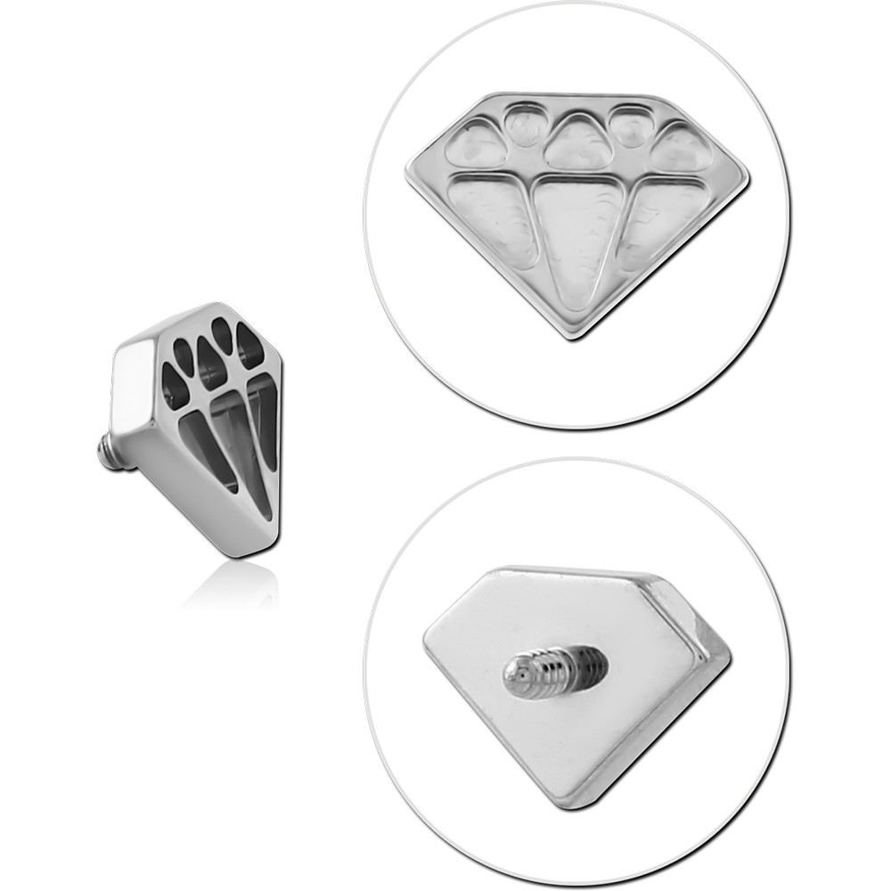TITANIUM MICRO ATTACHMENT FOR 1.2 MM INTERNALLY THREADED PINS-TEXTURED DIAMOND