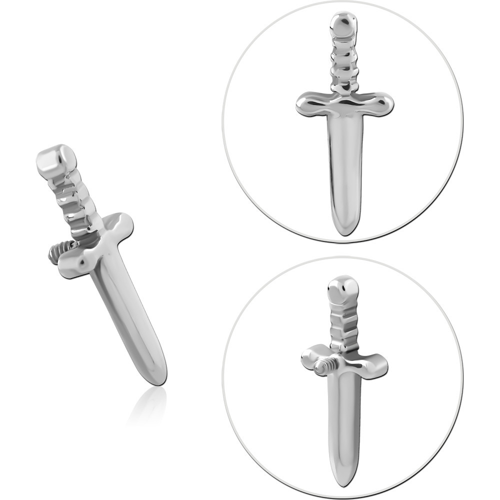 TITANIUM MICRO ATTACHMENT FOR 1.2 MM INTERNALLY THREADED PINS-SWORD