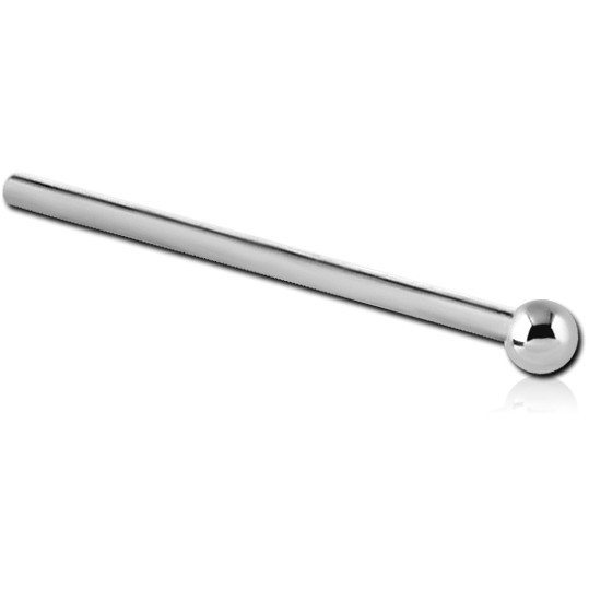 TITANIUM STRAIGHT BALL NOSE STUD 19MM