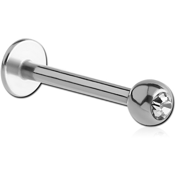 TITANIUM MICRO LABRET WITH CZECH CRYSTAL BALL