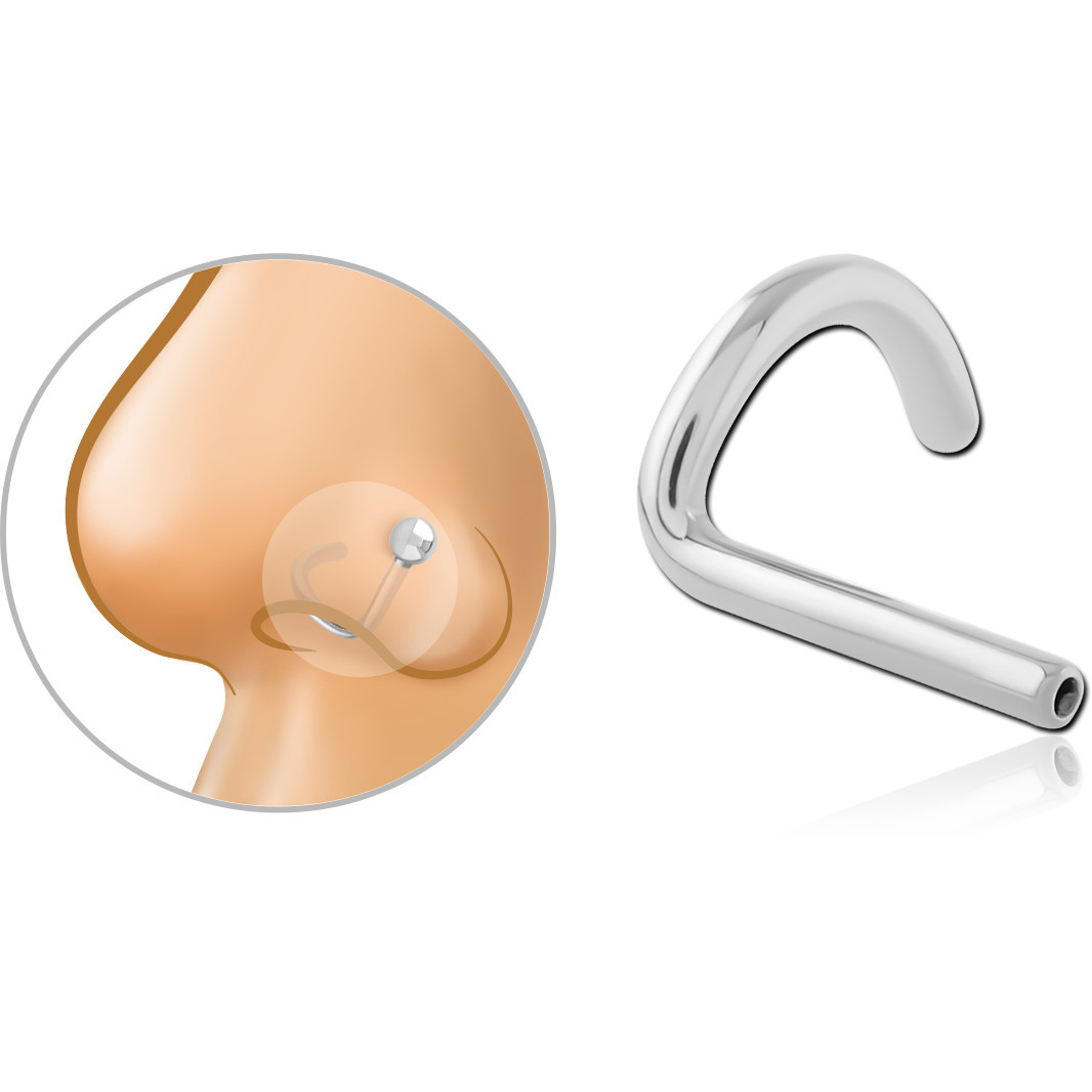 TITANIUM THREADLESS NOSE STUD PIN
