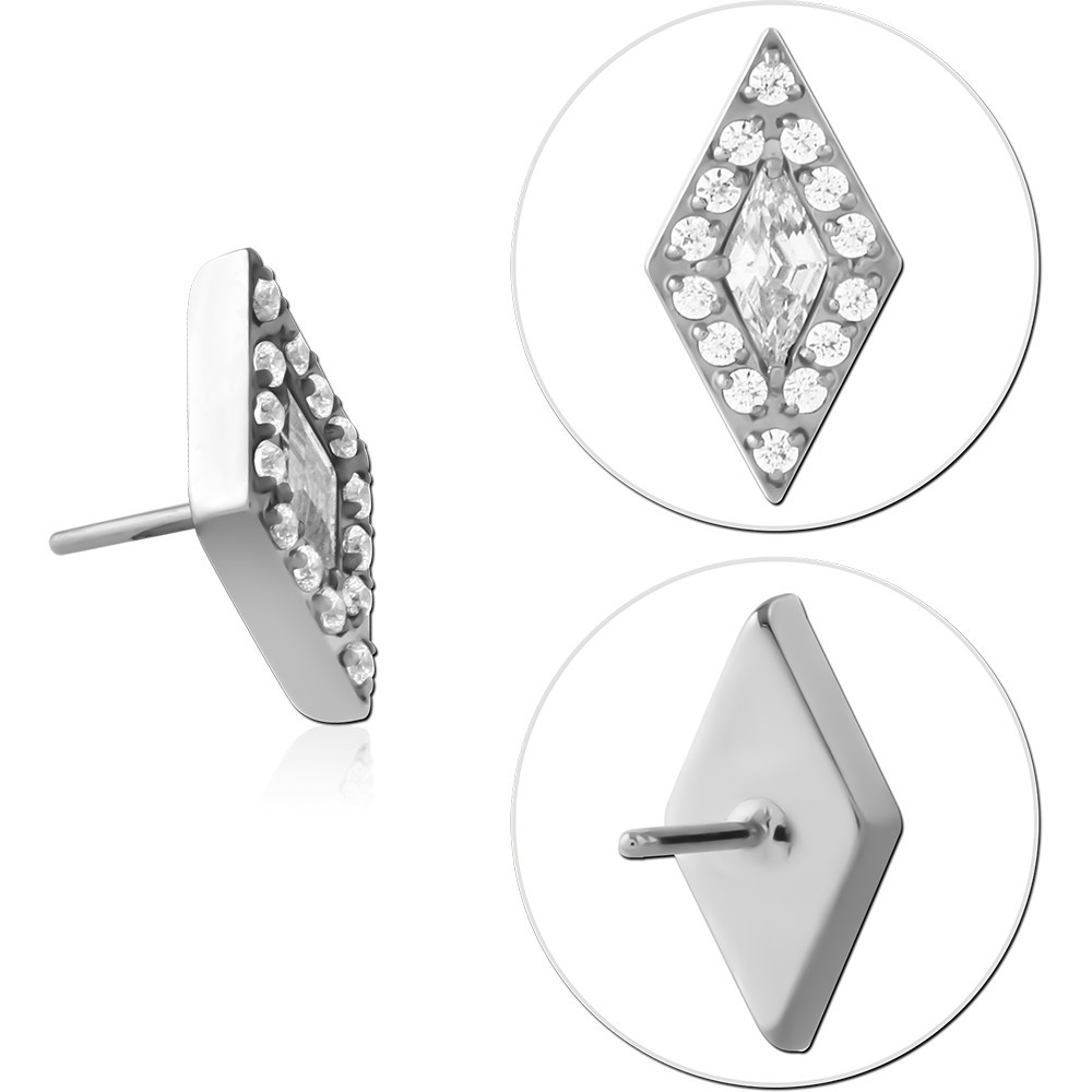 TITANIUM JEWELED THREADLESS TOPS ATTACHMENT